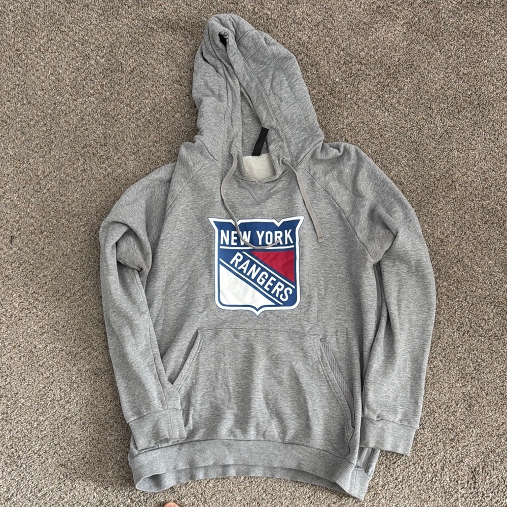 Adidas New York Rangers Gray Hoodie
